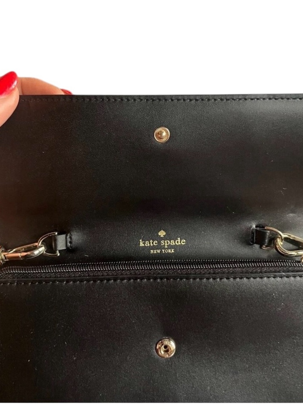 Kate Spade Rivas Street calfhair
Clutch Black Leather NWT - Picture 2 of 7